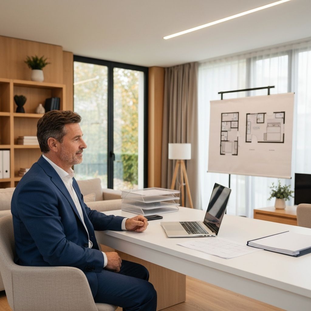 Experto Meser en videollamada mostrando planos